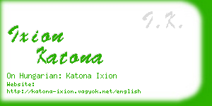 ixion katona business card